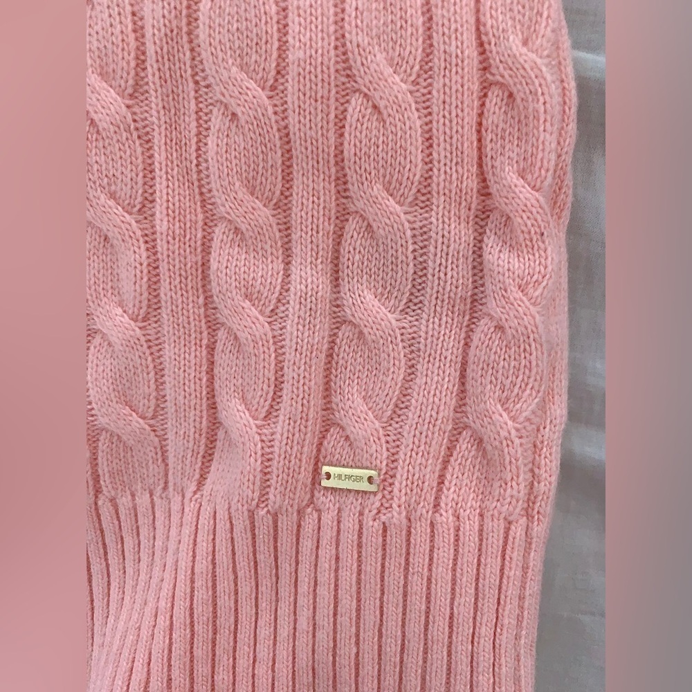 Tommy Hilfiger Women Long Sleeve pink color Turtle‎ Mock Neck Pullover Sweater M - Picture 8 of 8